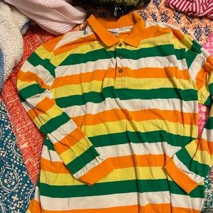 Lacoste striped long sleeve polo